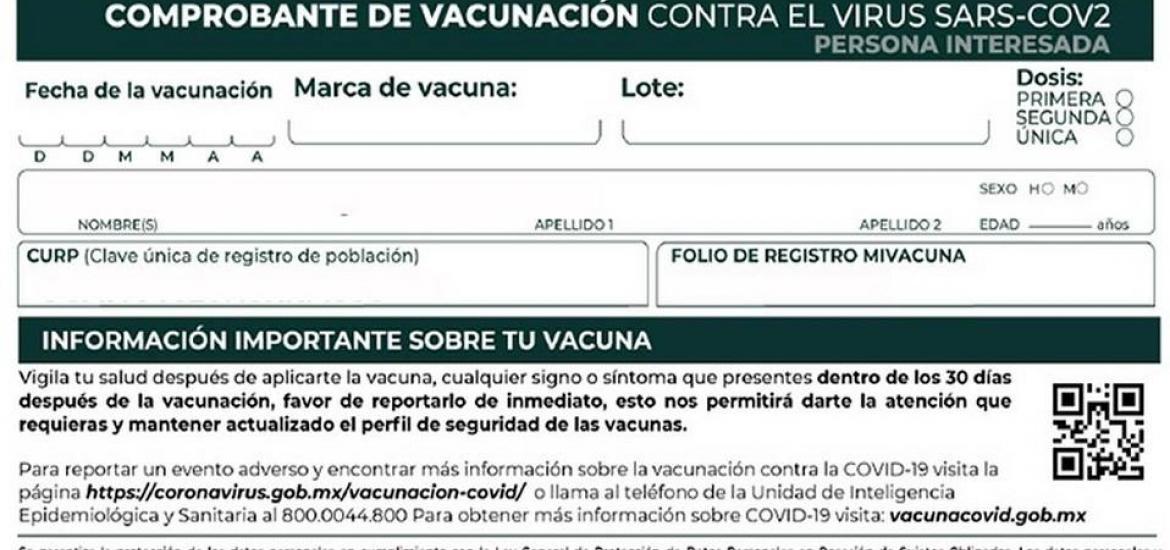 Página Zero . comprobante covid