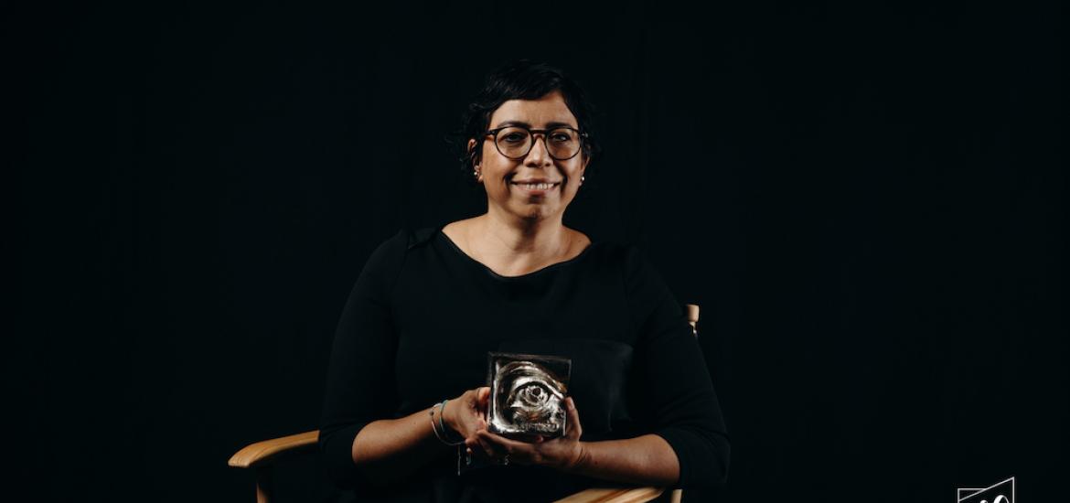 Tatiana Huezo recibe el Premio Ojo del FICM